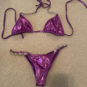 Purple shimmer bikini